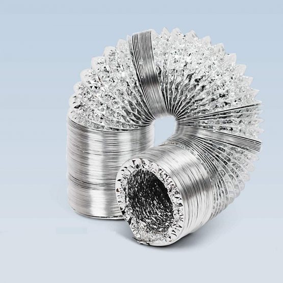 Blauberg UK BLAUFLEX AF MO/102/5-A Aluminium Flexible Fan Ducting (5 Metres)-4"/100mm, Silver