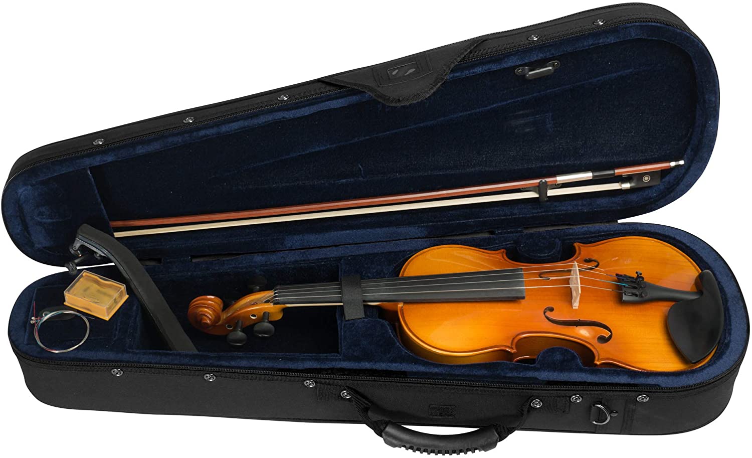 CASCHA 1/4 Violin Set for Beginners Students and Children, Solid Violin incl. Bow, Rosin, Strings, Shoulder Rest, Case - Image 2