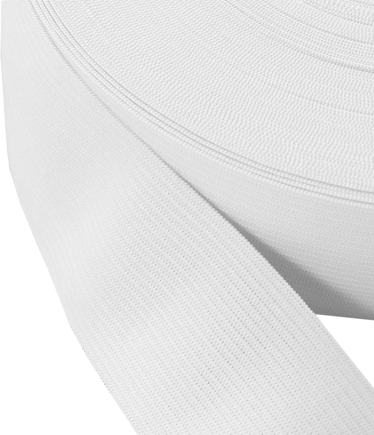 25mm Wide, 10 Metre Long - White Elastic Ribbon for Sewing and Crafts - Spool of Elastic Flat Band for Clothing - Stretchy Cord for Skirts and Trousers Waistbands - Image 3