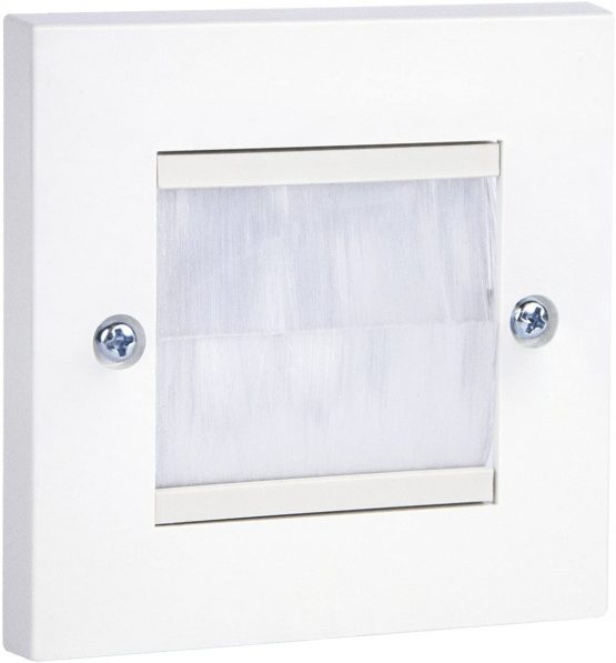 Philex 70435W Single Width Cable Faceplate - White