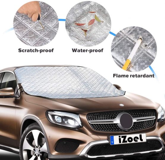 iZoeL Windshield Magnetic Snow Cover Winter Windscreen Protector Frost Ice Guard Full Protection Car Cover (Standard Car L Size 147 * 116cm) - Image 4