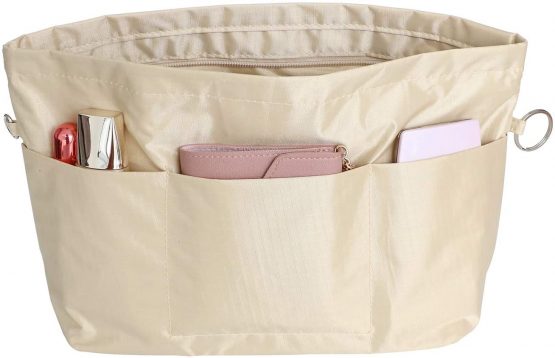 Bag Organiser Insert Handbag, Expandable Purse Organiser Zipper Closure, Waterproof Nylon - Image 2