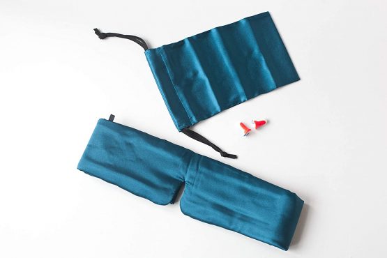 Sleep Master Deluxe tm Sleep Mask Revolutionary Patented Eye Mask - Includes Carry Pouch & Storage Pocket with Earplugs