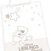 Herding BABY BEST Toddler Bedding Set, Reversible Motif Jana Favourite Human, Duvet Cover 100 x 135 cm, Pillow Case 40 x 60 cm, Cotton/Renforcé