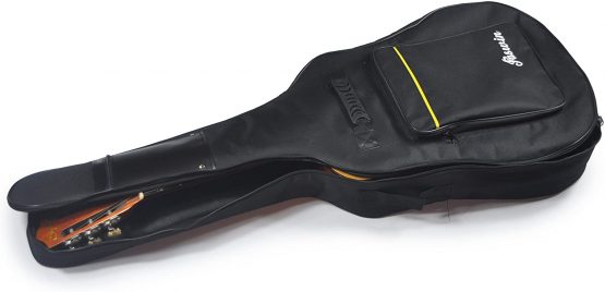 Tebery 41 Inch High Quality Dual Adjustable Shoulder Strap Acoustic Guitar Gig Bag - Black - Image 4