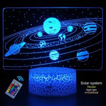HYODREAM Galactic System 3D Optical Illusion Lamp Universe Space Galaxy Night Light for Kids Boys and Girls as Perfect Gifts on Birthdays or Holidays