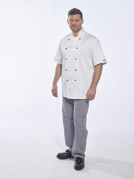 Portwest Kent Chefs Jacket, Colour: White, Size: M, C734WHRM - Image 4