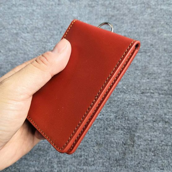 HBT Genuine Leather Oyster Card Holder Bus Travel Pass Holders - Blue - Image 4