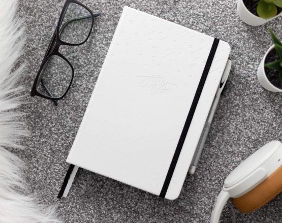 A5 Starry Night Dotted Journal by Scribbles That Matter - Bullet Dot Grid Notebook - 160gsm Black Paper No Bleed - Hardcover Notebook - Create Your Own Unique Life Organizer - White - Image 2