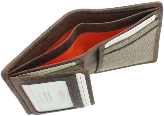 Mala CACTUS Collection Compact Canvas Wallet with RFID Protection 633_81 Khaki - Image 4