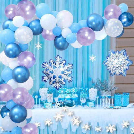 YiRAN Frozen Balloon Garland Arch Kit 16Ft Long Frozen Birthday Party ...