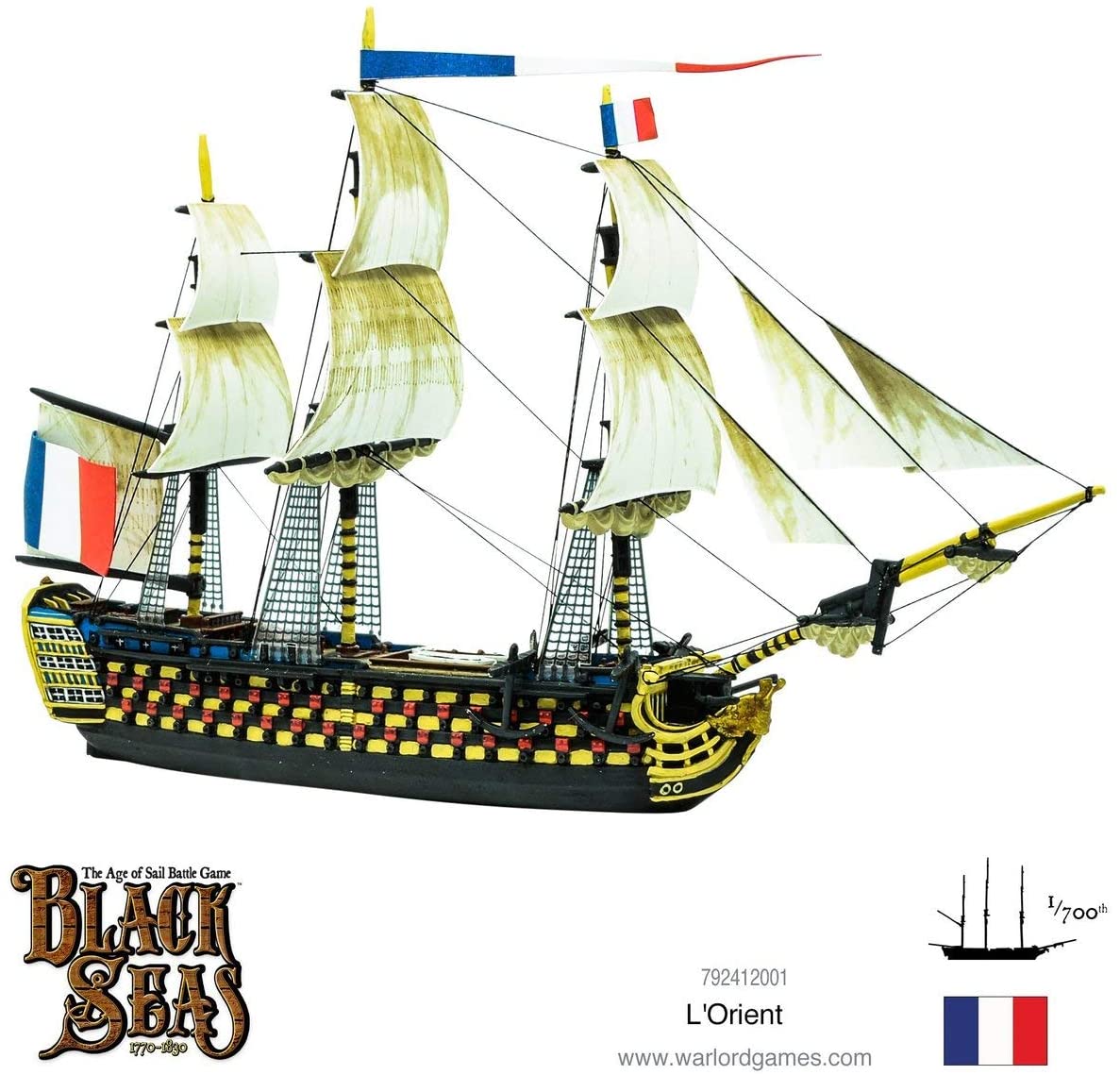 Warlord Games L'Orient 1/700 Scale Miniature for Black Seas Highly Detailed Age of Sail Era Miniatures for Table-top Wargaming - Image 3
