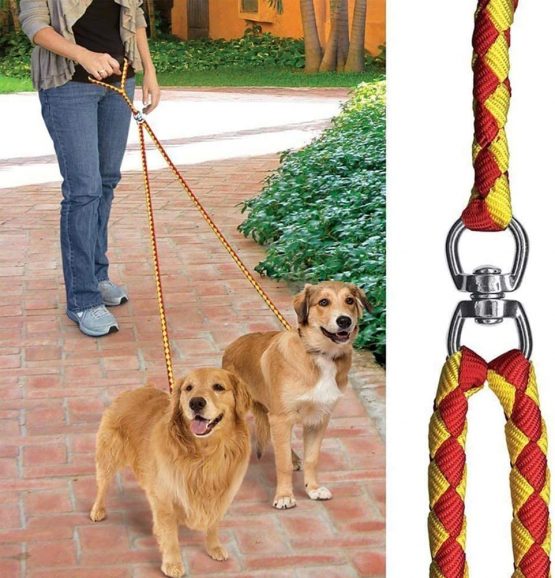 ADOGO® Dog Lead Splitter,No-Tangle Double Dog Leash for Walking and Traning 2 Dogs (Red & Yellow) - Image 4