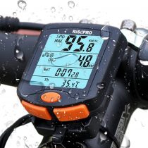 Wireless Bike Computer, RISEPRO® Waterproof Bike Cycle Computer 4 Line LCD Backlight Display for Tracking Riding Speed and Distance, Waterproof Bike Computer YT-813