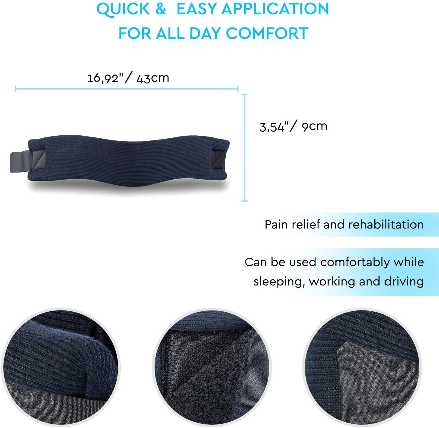 SOLES Cervical Collar and Neck Brace Medium (SLS601M), Blue, M / 38-50 cm - Image 4