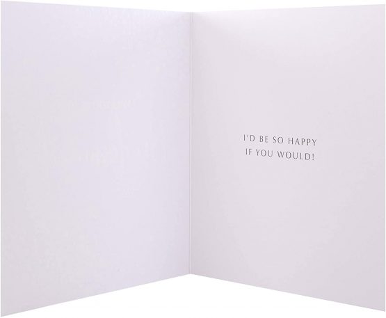 Bridesmaid Request Card from The Hallmark Studio - Contemporary Square Design in Rose Gold Foil - Image 4