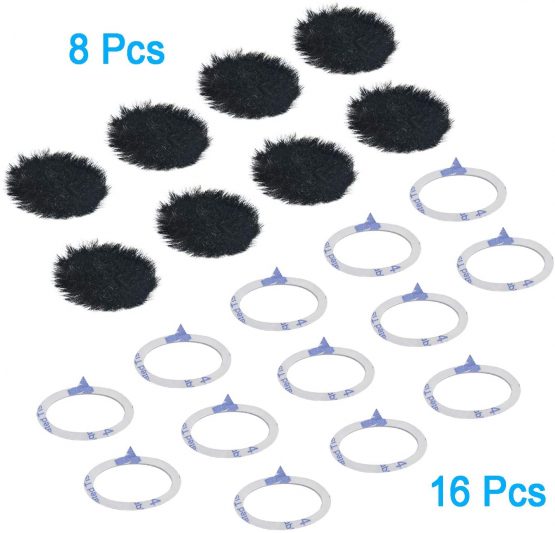 Camera Mic Windscreen, 8 PCS Fur Wind Muff Wind Cover for DSLR Built-in Microphone Outdoor Wind Filter by YOUSHARES - Image 3