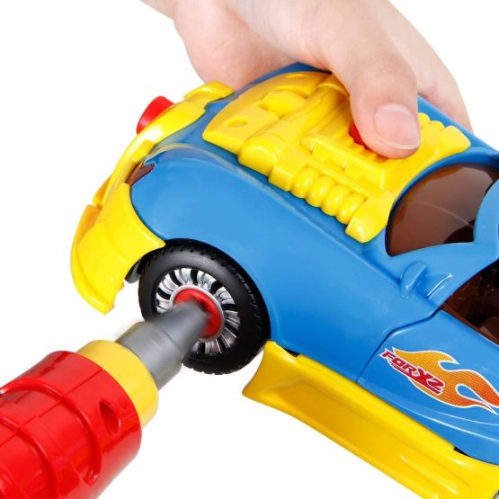 Pup Go Construction Toys – Take Apart Toys Car Racing – 30 Take Apart Pieces With Realistic Sounds & Lights – Easy Build Your Own Car Kit With Electric Drill Tool For 3 Year Old Boys - Image 2