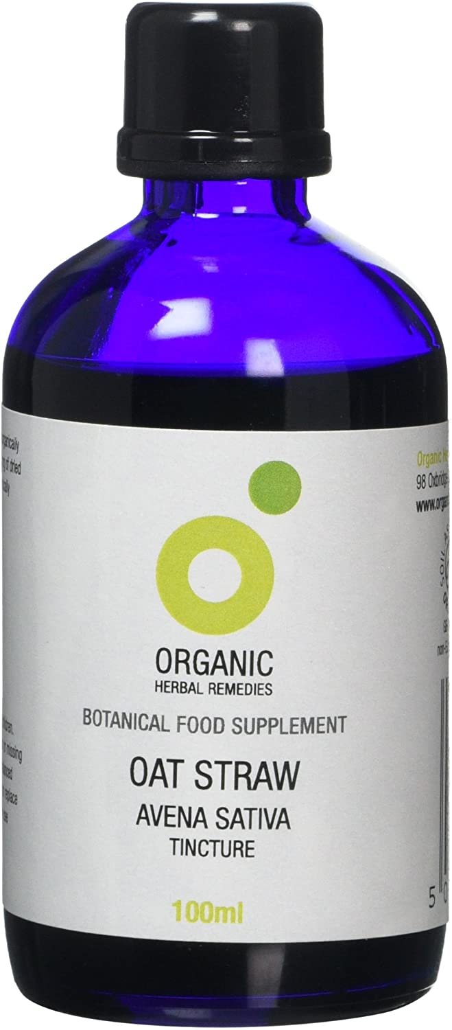 Organic Herbal Remedies 100ml Avena Sativa Oat Seed Tincture, Blue Bottle, 100 ml (Pack of 1)