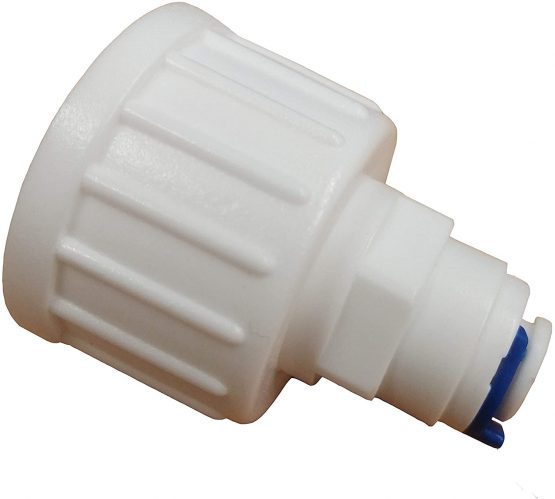 3/4" bsp to 1/4" Pushfit Connector - Feed Water Connection Fitting - (Fridge Freezer Water Filter Plumbing Fitting or Any Water System with 1/4" lldpe Water Pipe)