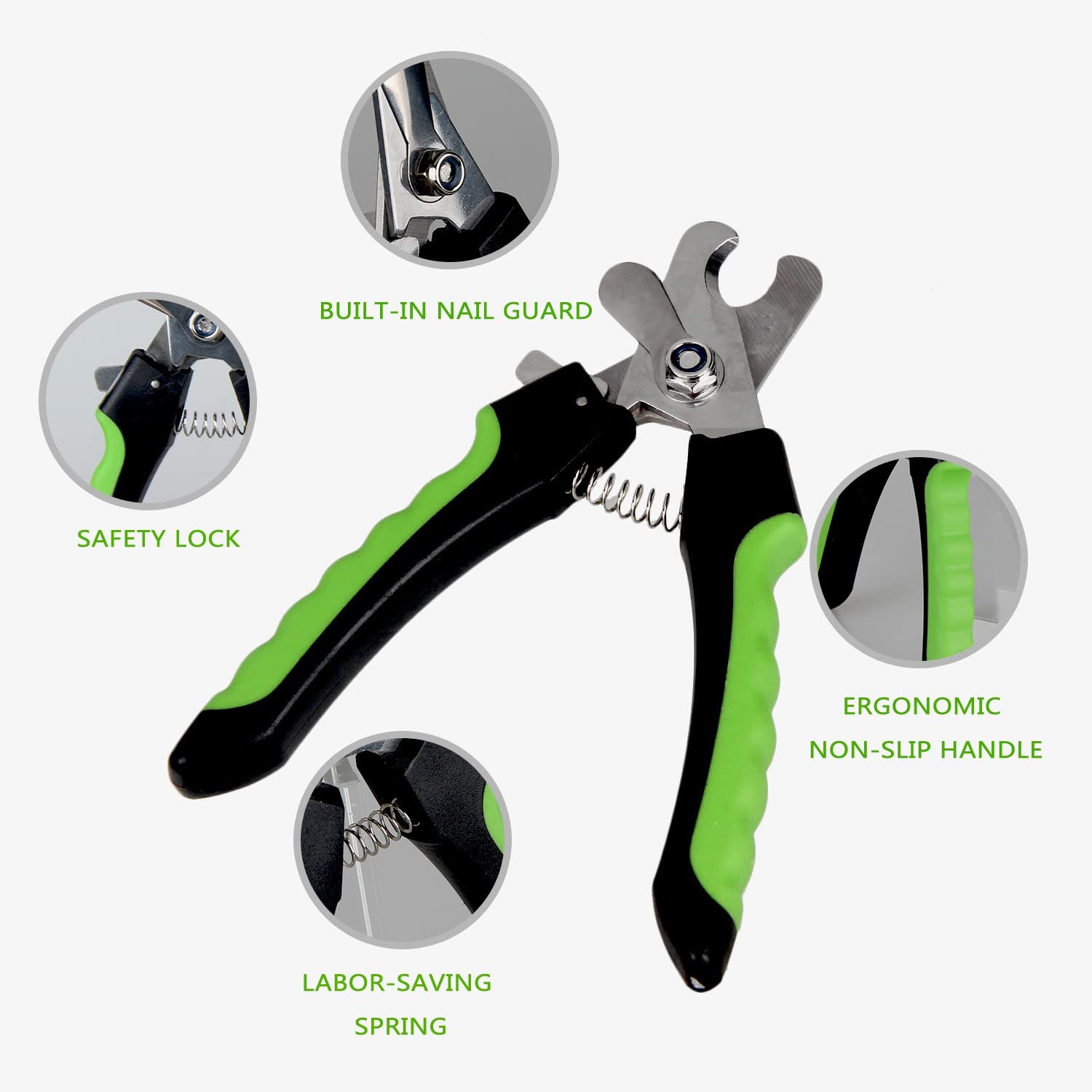 Payxuan Dog Nail Clipper and Trimmer with Guard and Nail File for Medium Large Dogs,Green - Image 2