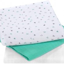 Clevamama Bamboo Muslin Cloth Set - Grey/Mint (3pk),