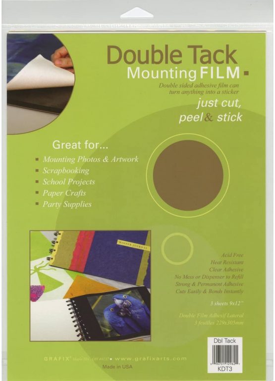 Grafix Double Tack Mounting Film-9-inch x 12-inch