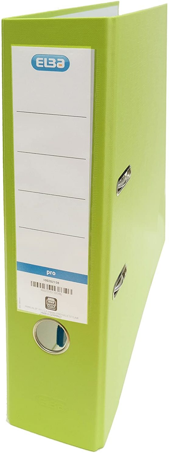 Elba Rado Top Lever Covered in Polypropylene/Paper, fº, L80 mm, Green