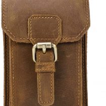 Luufan Men's Leather Fanny Waist Pack Belt Pouch Bum Bag (Brown 3)