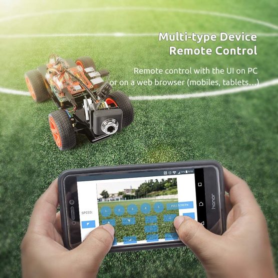 SUNFOUNDER Raspberry Pi Smart Video Robot Car Kit V2.0 Block Based Graphical Visual Programming Language Remote Control by UI on Windows Mac and Web Browser Electronic Toy with Detail Manual - Image 3