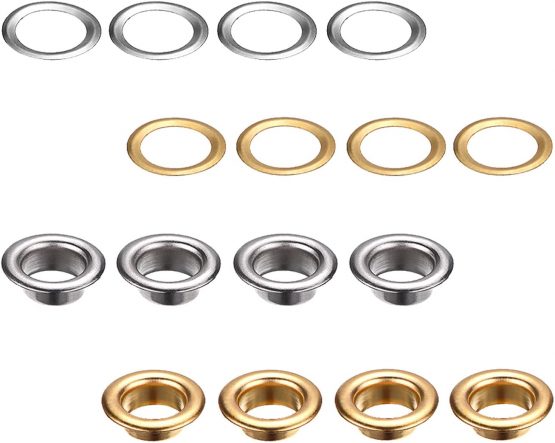 1/4 Inch Grommet Kit 100 Sets Grommets Eyelets with 3 Pieces Install Tool Kit, 2 Colors - Image 4