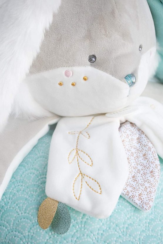 Doudou et Compagnie DC3496 Almond Sugar Rabbit Pyjamas Range, Turquoise - Image 2