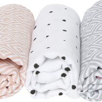 Motherhood Premium Burp Cloths, Cloth Nappies, Muslin Nappies, Set of 3, Oeko-Tex Standard 100, 100% Pure Natural Cotton, 70 x 80 cm, Squares Apricot