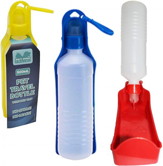 Widdle Springtime Pet-Pro 500ml Travel Water Bottle with Belt Clip Dog Cat Random Colour