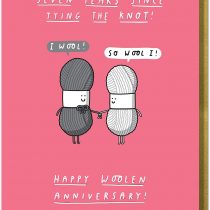 Happy Woolen Anniversary! Fun, Cute 7th Anniversary Card