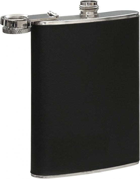 Premier Housewares 508255 Hip Flask - Black H14 x W10 x D3cm - Image 4