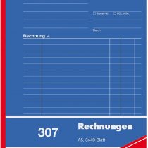 Herlitz 888545 Accounts Book A5 307 3X 40 Self-Duplicating Pages