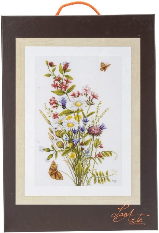 Lanarte Counted Cross Stitch KIT Field Flowers (EVENWEAVE)