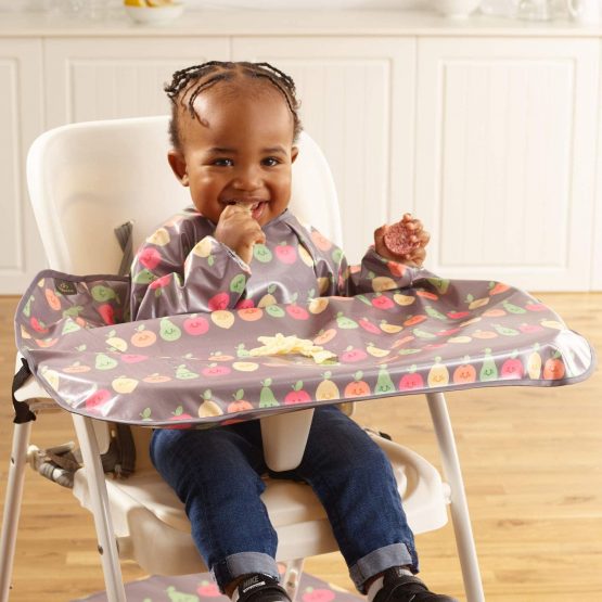 Bibetta Wipeezee XL Coverall Weaning Bib - Baby Bib with Sleeves - Wipe Clean Coverall Bib for Baby and Highchair Baby Led Weaning Unisex for Babies and Toddlers 6 Months + - Image 2