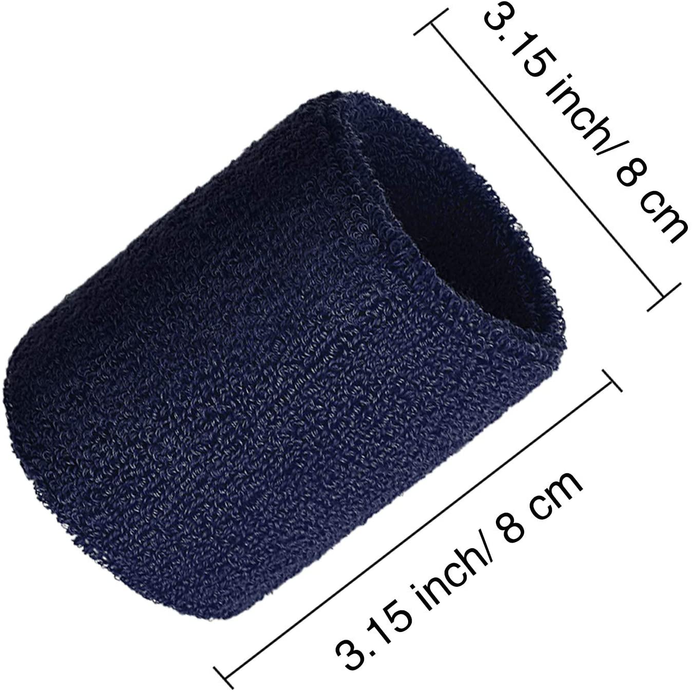 12 Pack Sweatbands Sports Wristband Cotton Sweat Band for Men and Women Good for Tennis Basketball, Running, Gym - Image 2