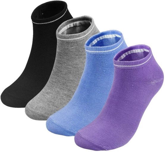 Dokpav Pilates Yoga Socks Pack of 4 Womens Non Slip Non Skid Fitness/Dance Barre/Ballet/Maternity Grip Socks with Gripper Cotton - Image 2