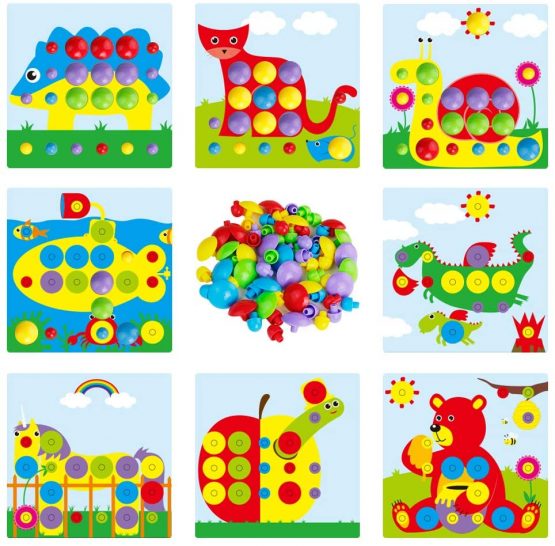 Akokie Construction Toys Building Blocks Puzzle with Power Drill Tool Screws Educational Montessori Toys Game for Boys Girls 3 4 5 6 Years Old 223 PCS - Image 3
