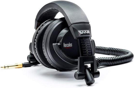 Hercules HDP DJ45: Closed-back headphones for DJs. Foldable, with pivoting earpieces and a 6.6-foot/2-meter cable - Image 3