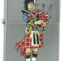 Zippo "Scottish Bagpiper" Windproof Lighter - Brushed Chrome