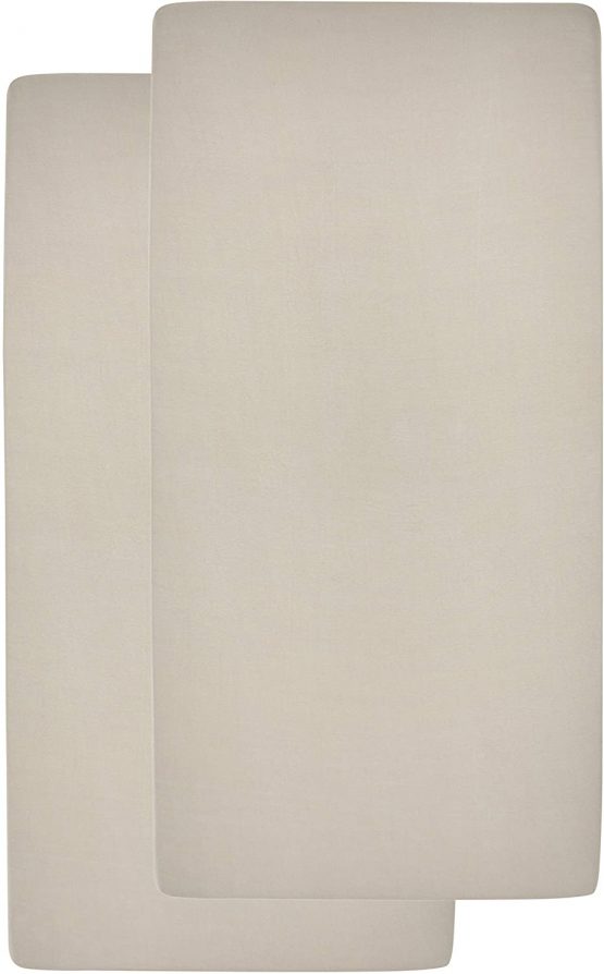Meyco 563206 Jersey Fitted Sheet 2-Pack Baby Cradle Baby Bed 100% Cotton 40 x 80/90 cm Sand Beige - Image 2
