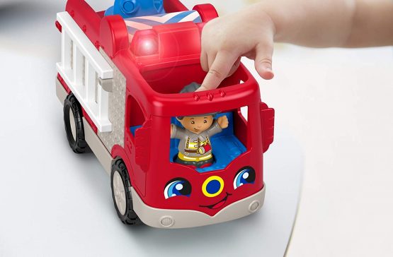 Little People Fire Truck Playset Toy for Children 1+ Years, Multicoloured, FPV32 - Image 3