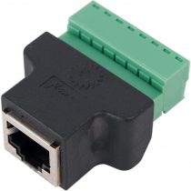 COVVY RJ45 Female To 8 Pin Screw Term Block Terminal Connector Cat7 Cat6 Cat5 Cat5e Ethernet Cable Extender Adapter CCTV Digital DVR Network Adapter In-Line Coupler(Female,1 PCS)