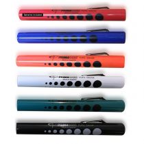 Primacare DL-9224 Pack of 6 Disposable Diagnostic Penlight with Imprinted Pupil Gauge, Lightweight and Moulded Plastic Body Medical Pen Light for Nurse, Student, Doctors EMT, Multicolor