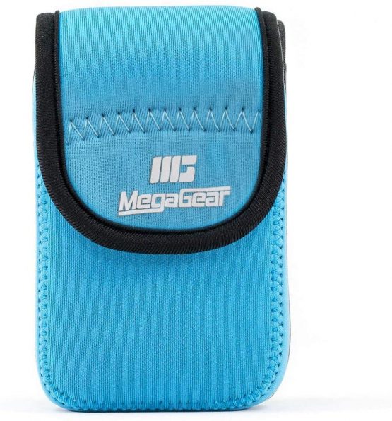 MegaGear MG703 Ultra Light Neoprene Camera Case compatible with Panasonic Lumix DC-TZ95, DC-TZ90, DMC-TZ80 - Blue