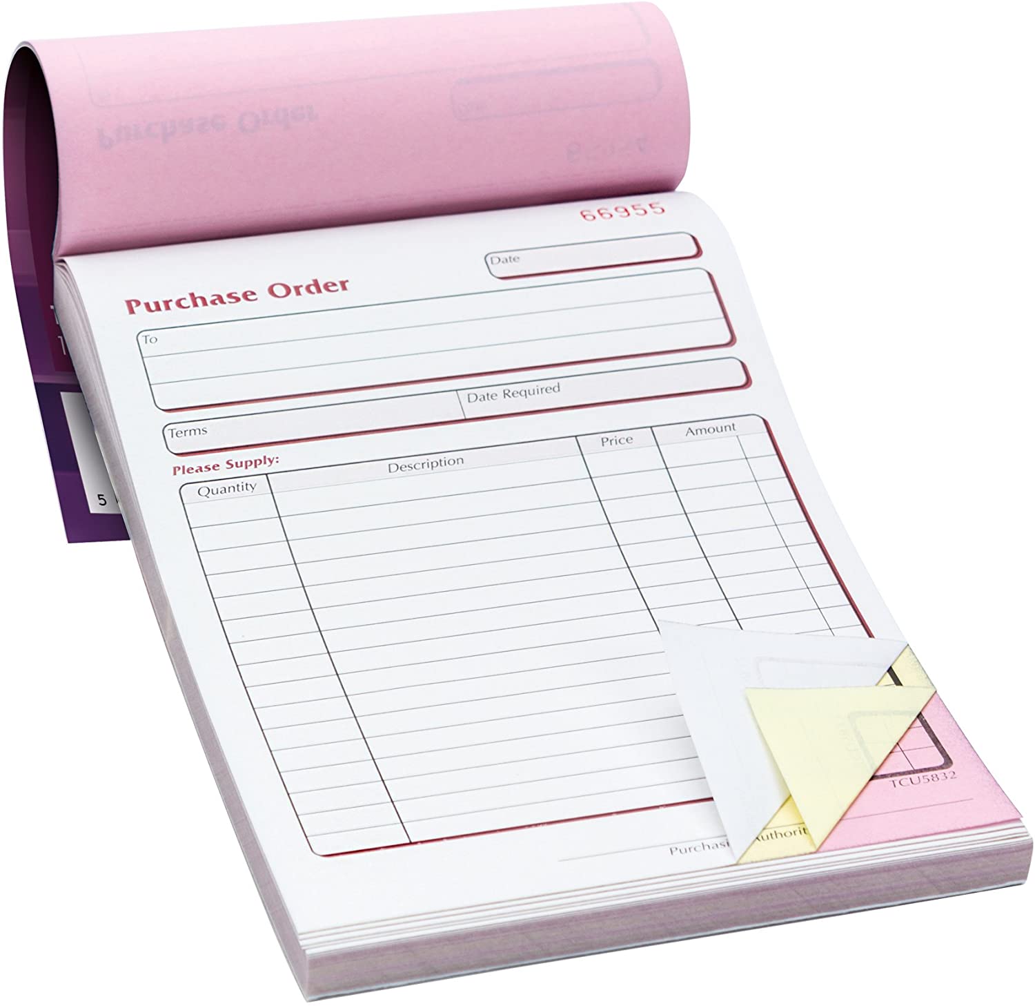 Pukka Pad, NCR Triplicate Purchase Order Book 137x203mm Pack of 5, clear